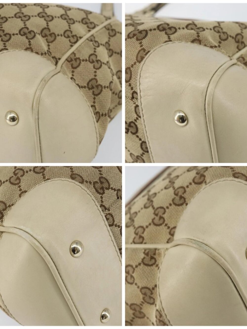 GUCCI GG Canvas Web Sherry Line Mayfair Tote Bag Beige Red 257061 Auth ep12533 - Picture 14 of 16